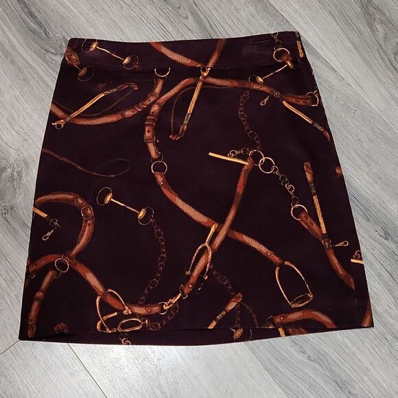 Talbots Plum Corduroy Status Aline Skirt - Picture 1 of 5